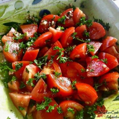 Tomato Salad with Balsamic Parsley Dressing