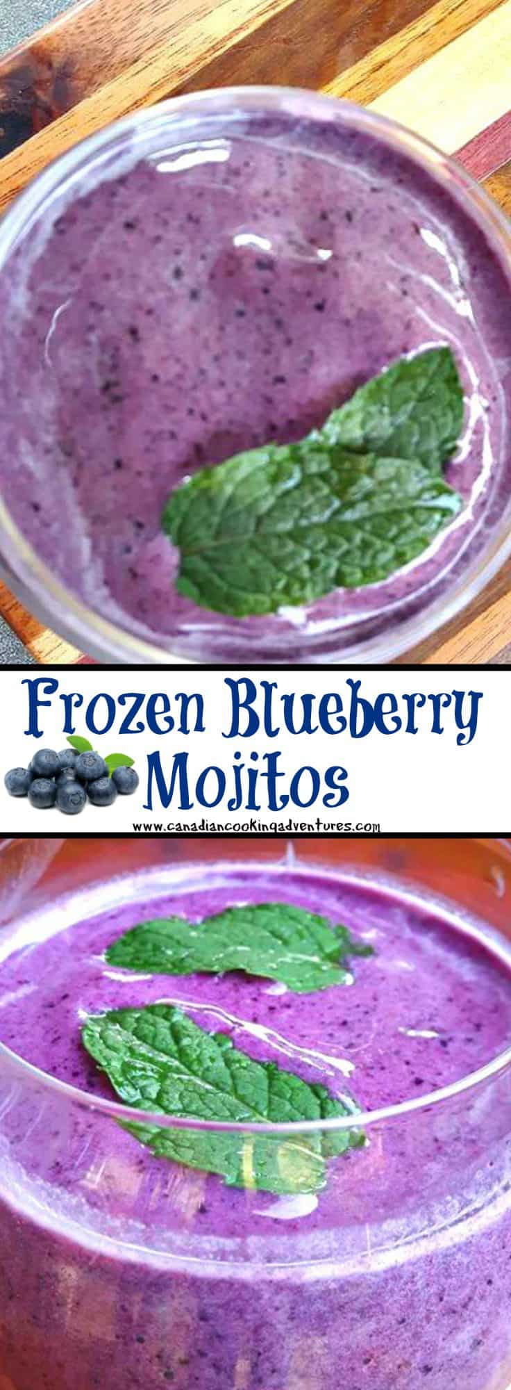 Frozen Blueberry Mojitos
