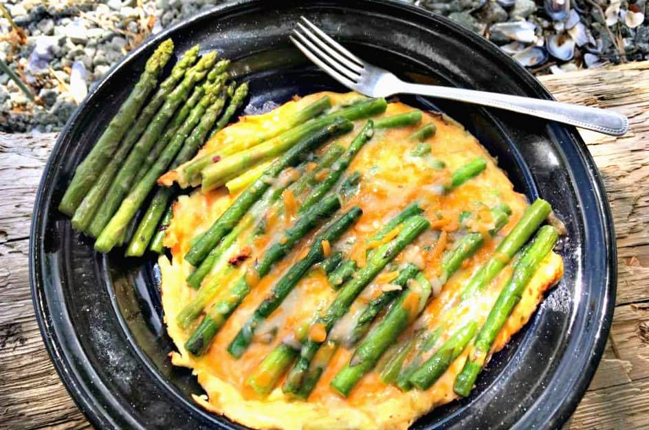 Asparagus and Cheddar Omelettes