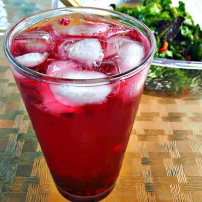 Iced Raspberry Hibiscus tea 