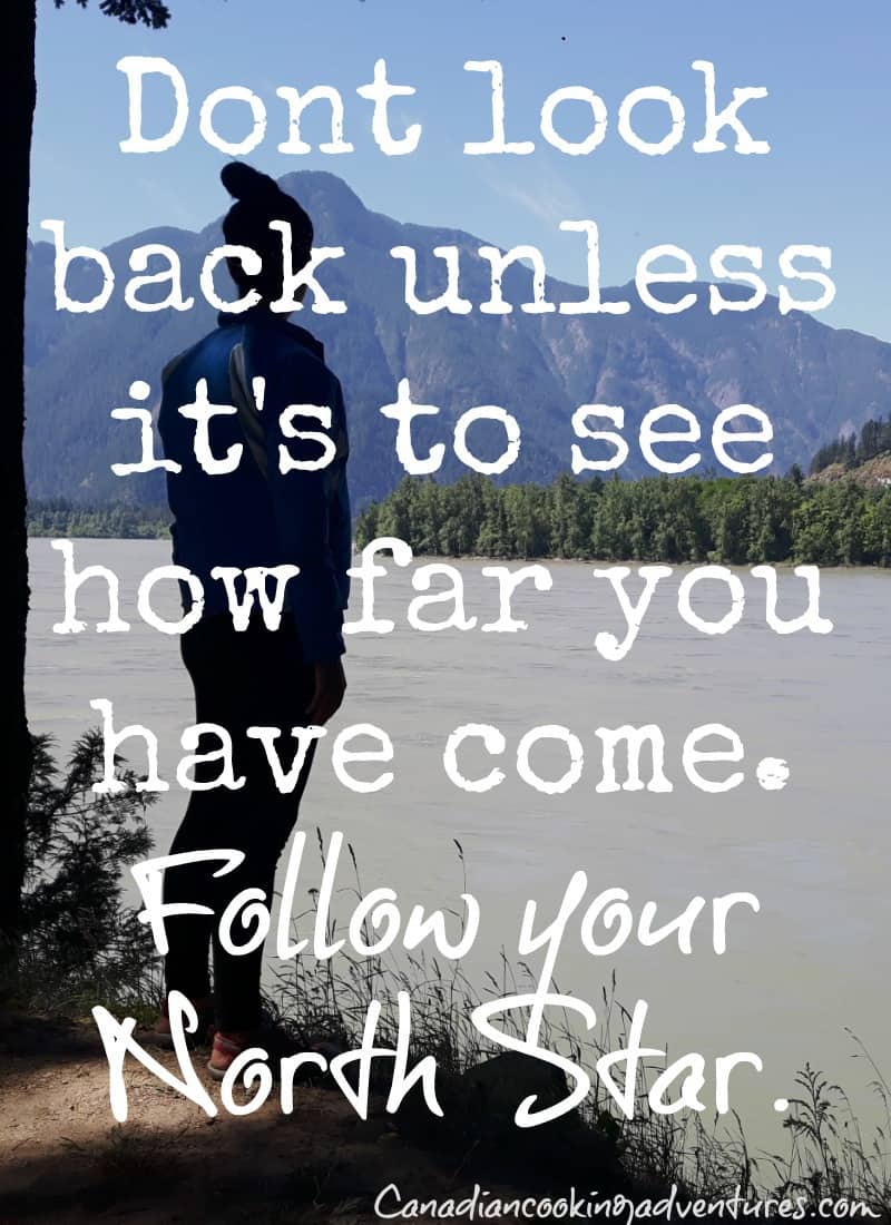 don't' look back unless it's to see how far you have come. 
