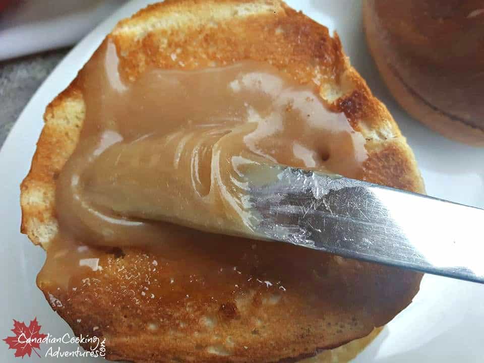 Canadian Maple Butter spread on toast 