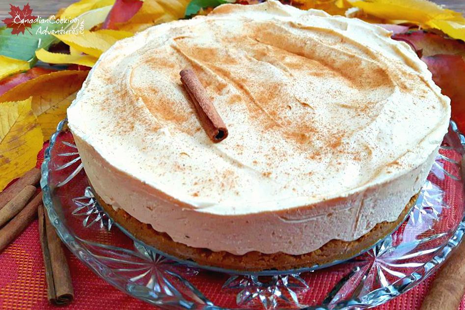 Frozen Pumpkin No Bake Cheesecake