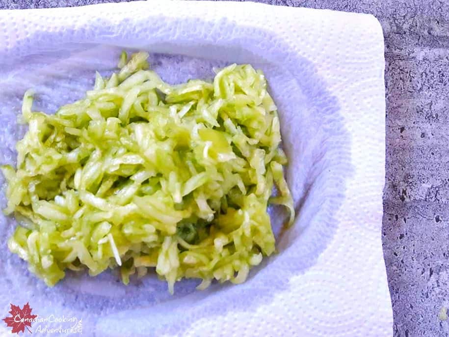 English Cucumber straining on a paper towl