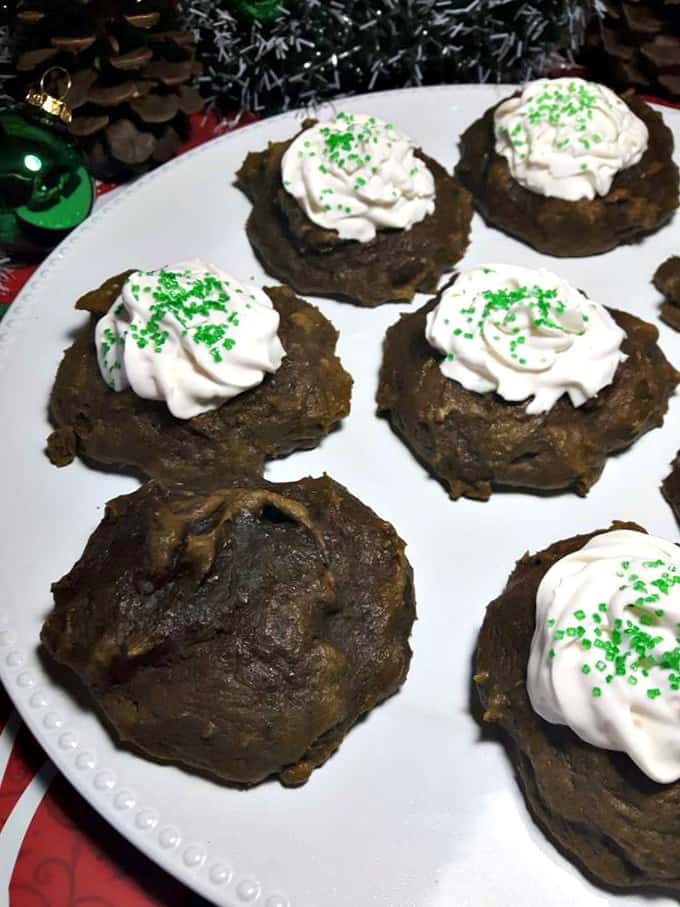 elf cookies on a platter