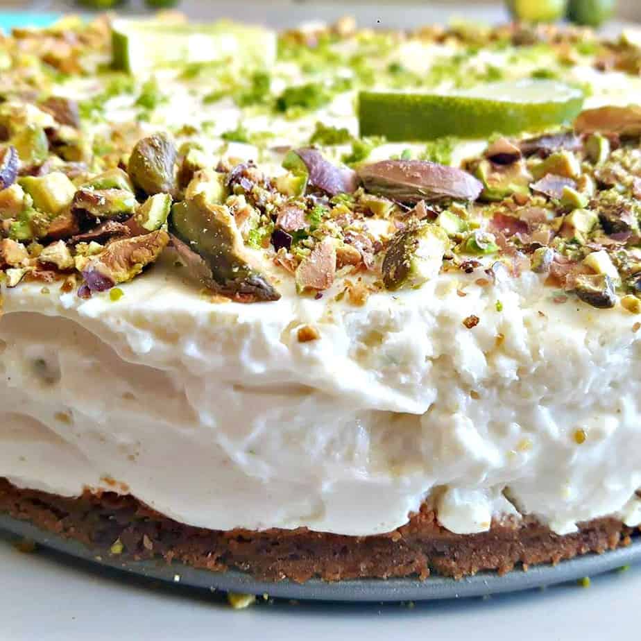 Key Lime Cheesecake with Pistachios