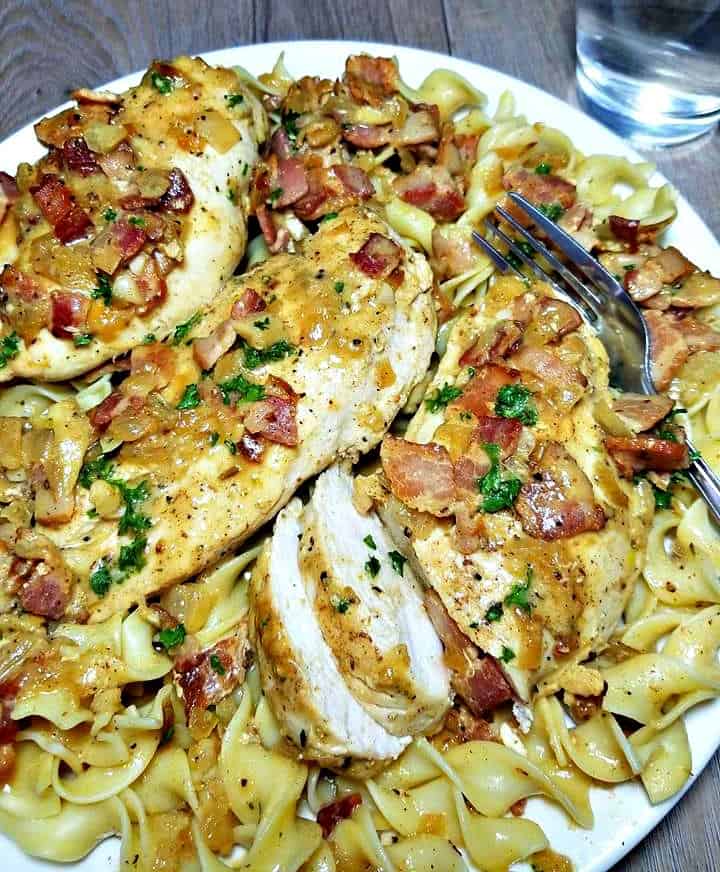 Chicken and Bacon in a Dijon Mustard Sauce