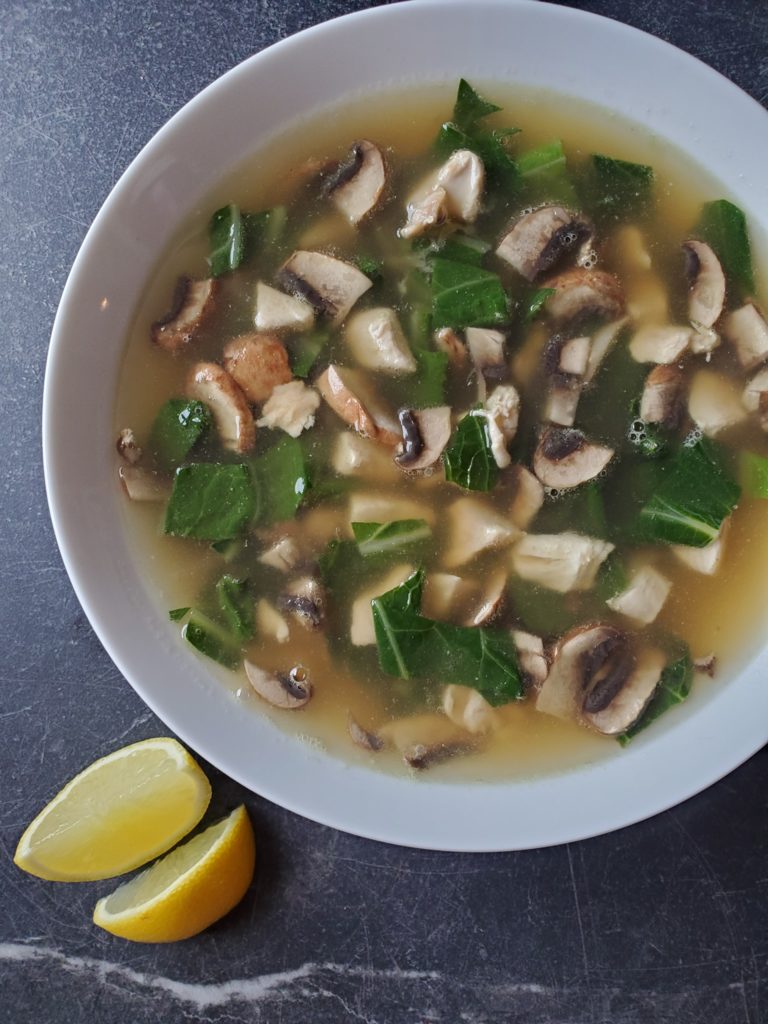 Bok Choy Chicken Garlic (Flu-Fighter) Soup