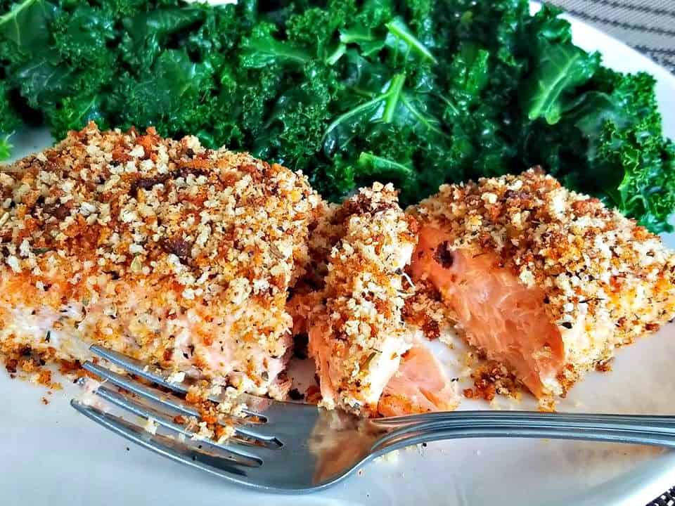 crusted salmon fillets