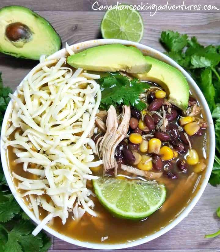 Green Chile Chicken Bean Soup