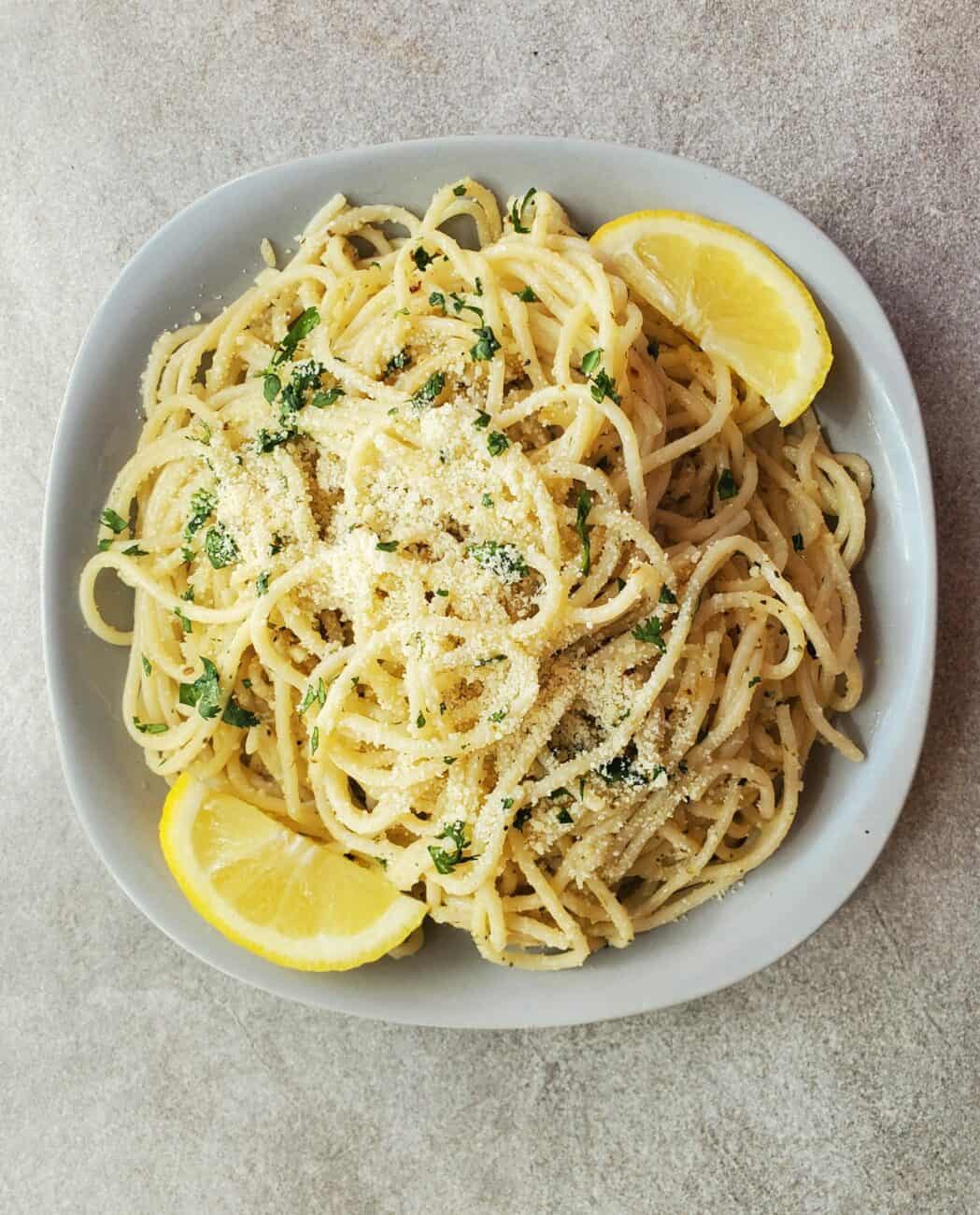 Lemon Parmesan Garlic Spaghetti 6709