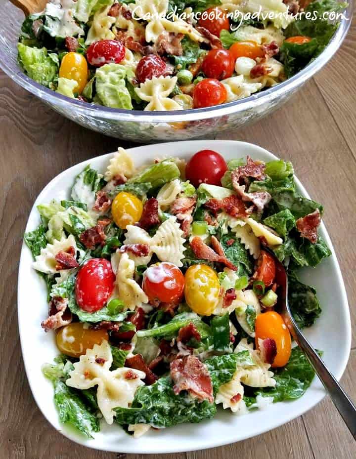 Bacon Lettuce Tomato Pasta Salad