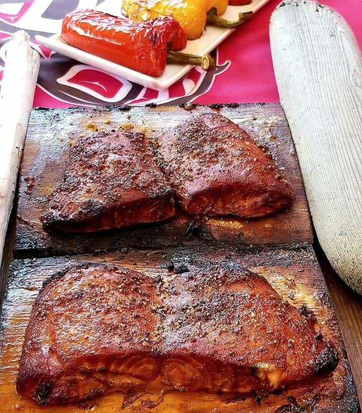 cedar plank salmon