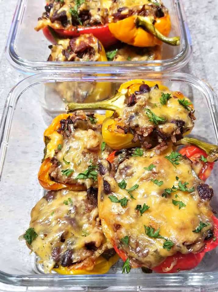 Spicy Stuffed Peppers Meal Prep Bowls