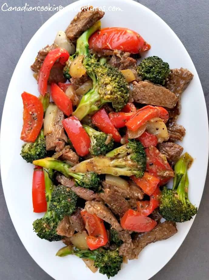 Black Pepper Beef Broccoli Stir Fry
