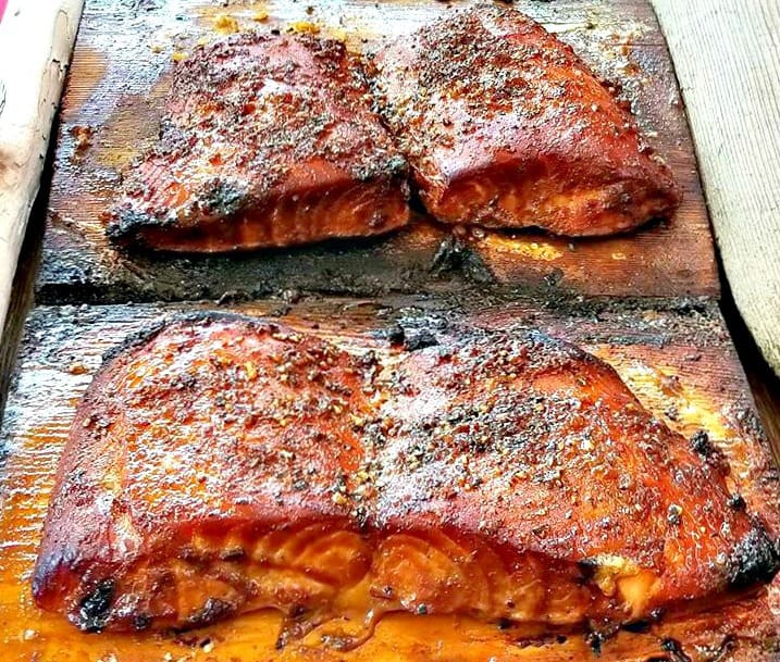 Cedar plank cheap salmon