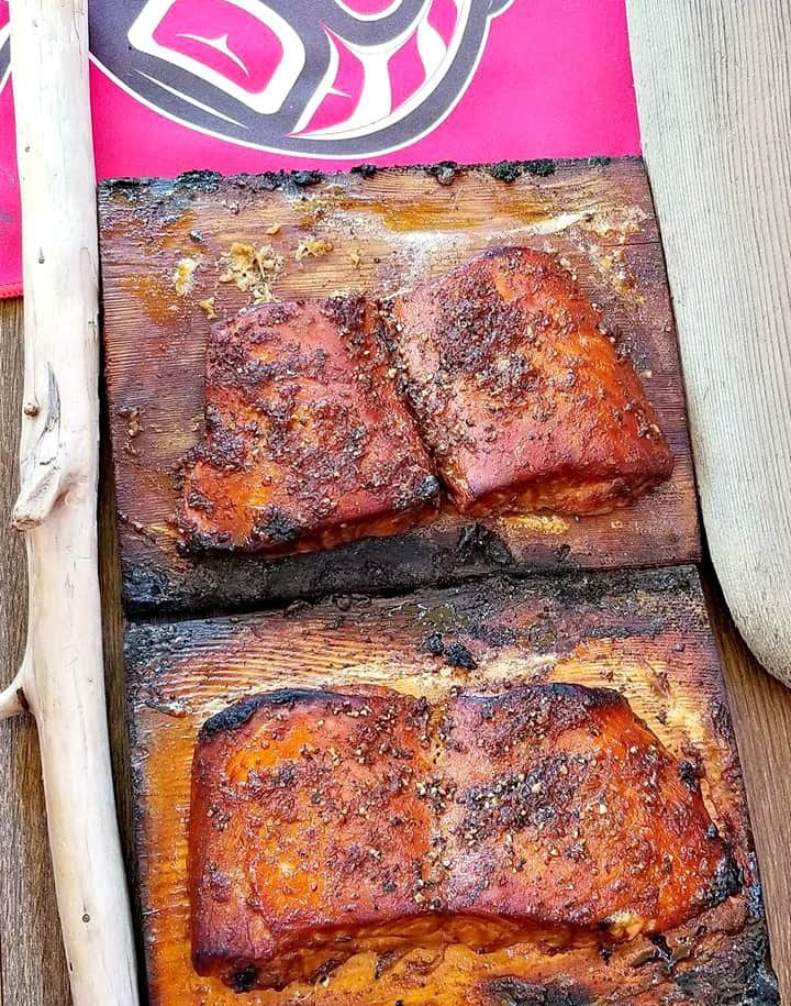 cedar plank salmon