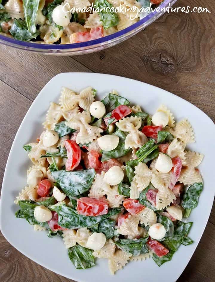 Ranch Caprese Pasta Salad