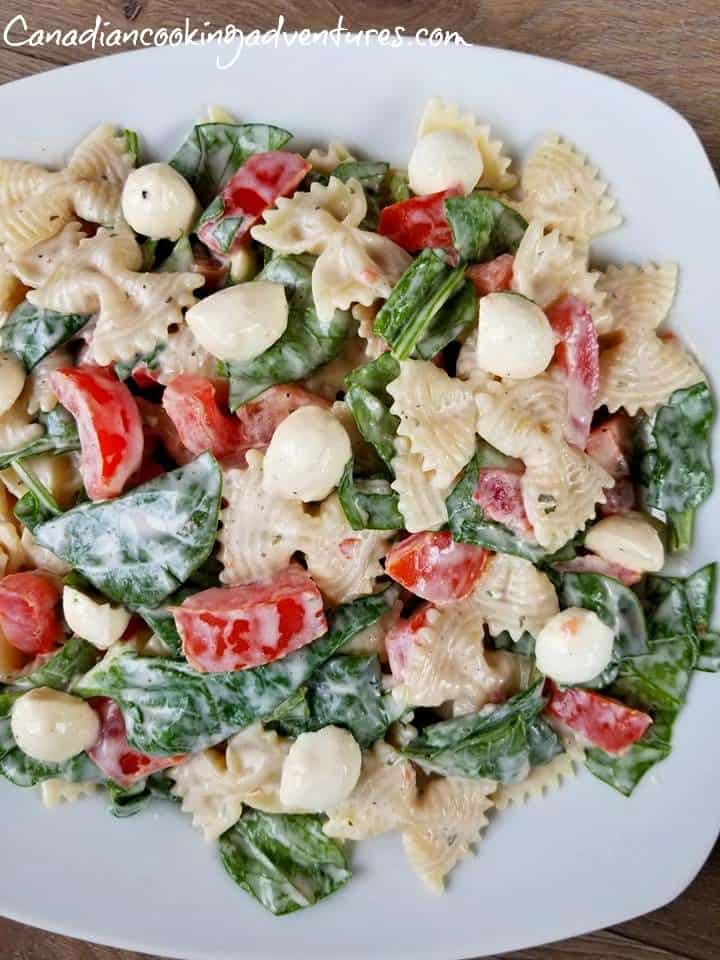 Ranch Caprese Pasta Salad