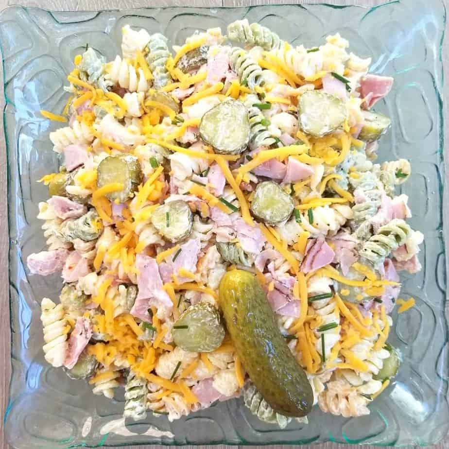 Dill Pickle & Black Forest Pasta Salad