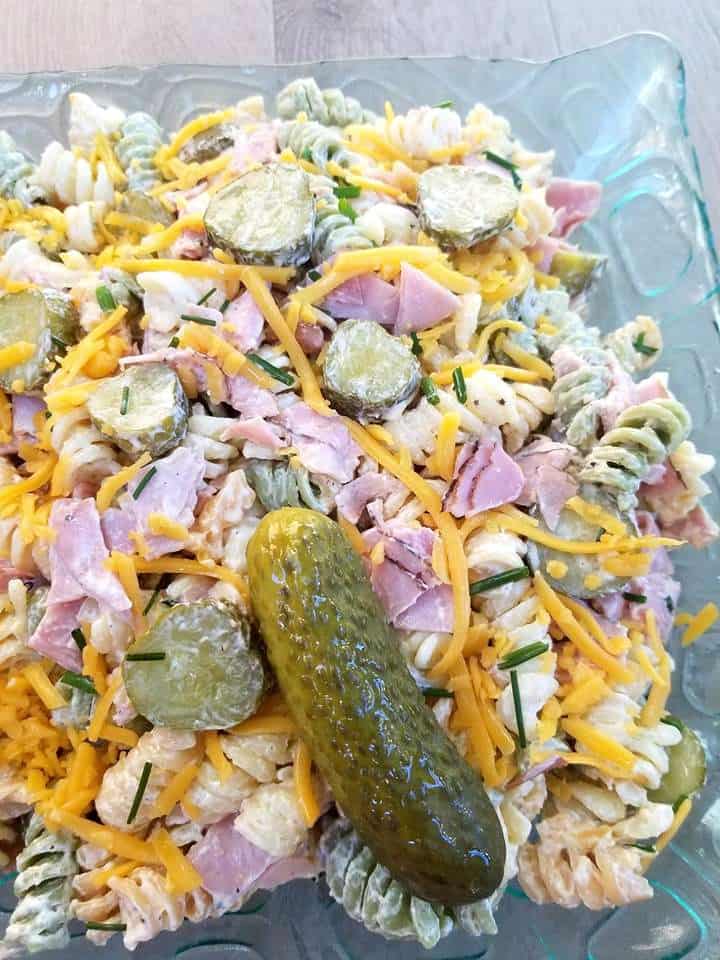Dill Pickle & Black Forest Pasta Salad