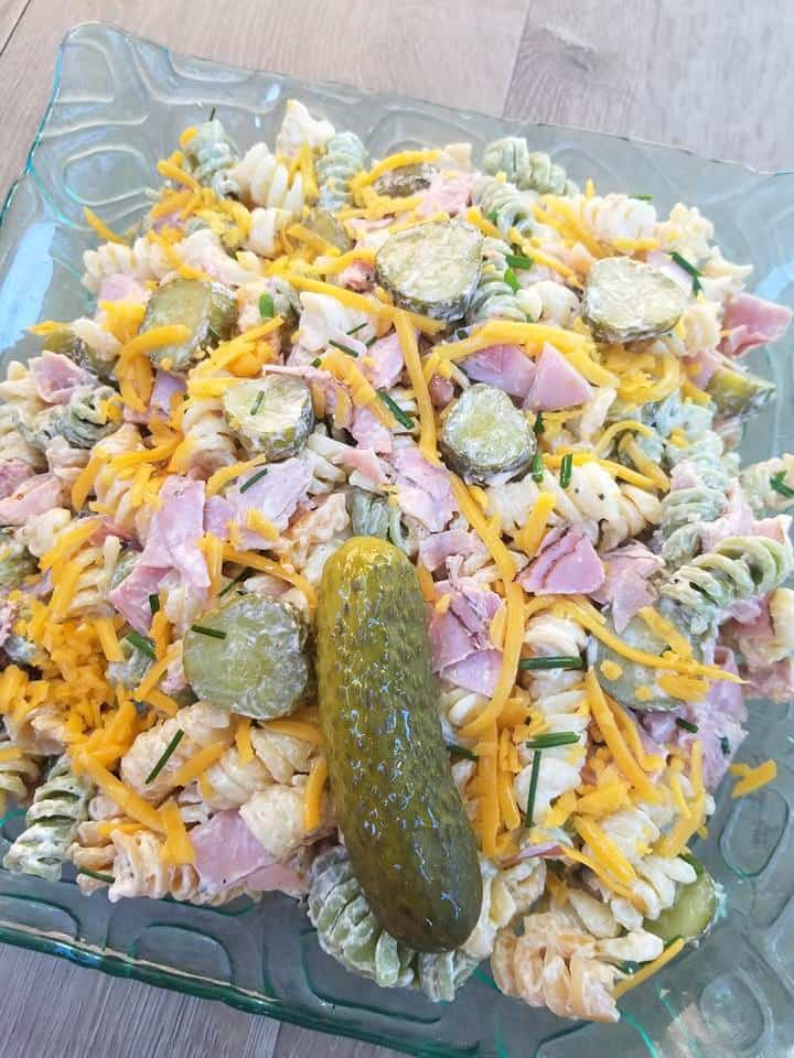 Dill Pickle & Black Forest Pasta Salad