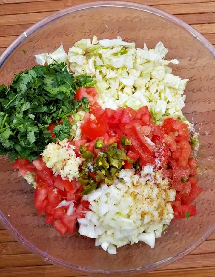 Cabbage Tomato Salad