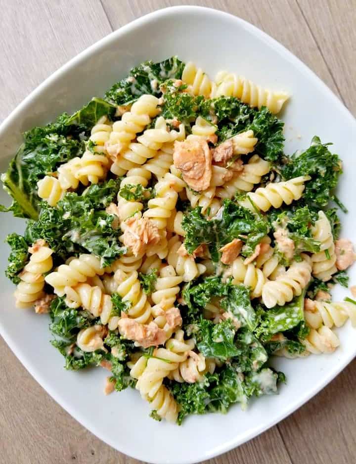 Salmon and Kale Pasta Salad