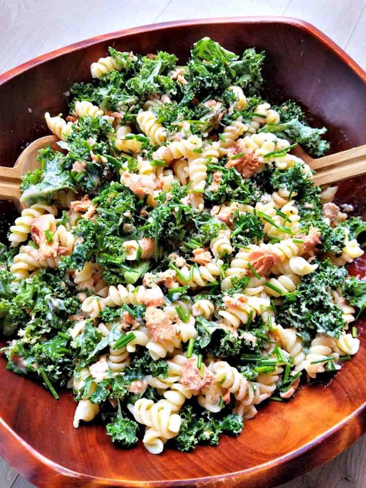 Salmon and Kale Pasta Salad