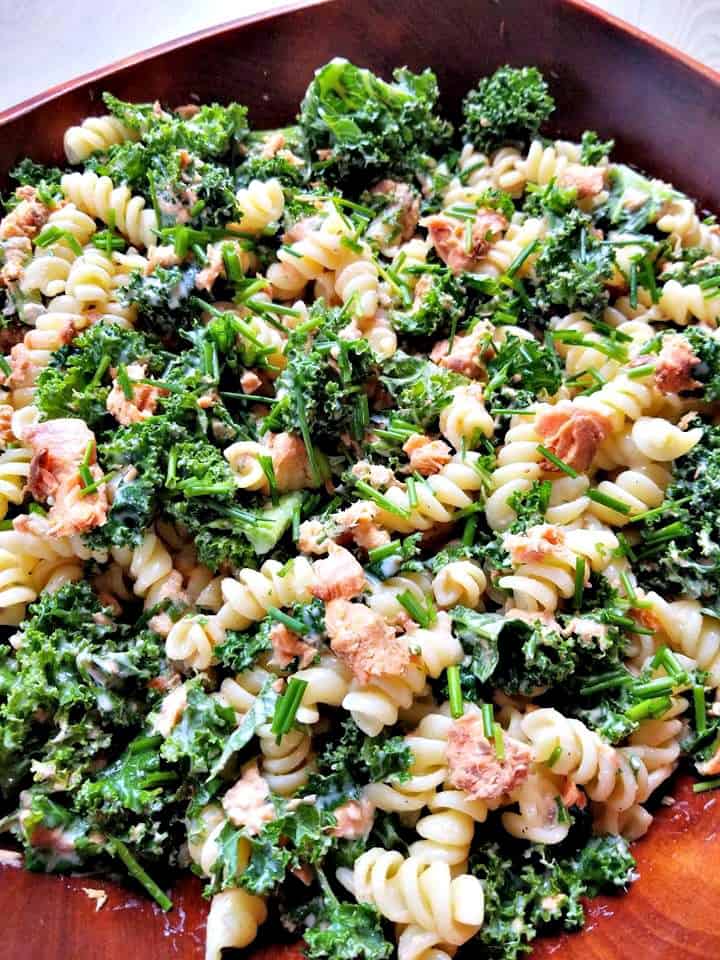 Salmon and Kale Pasta Salad