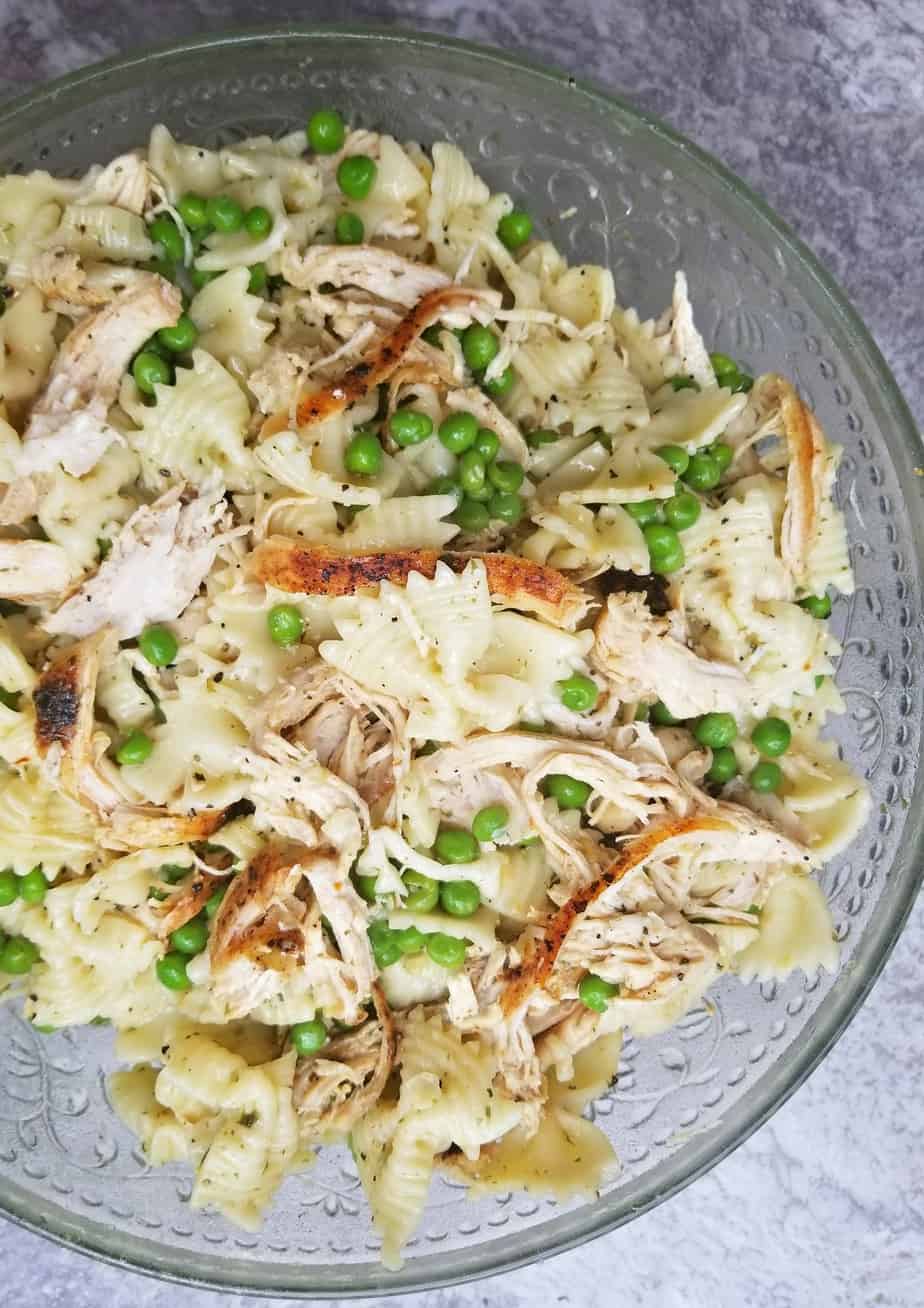 chicken pea pasta salad