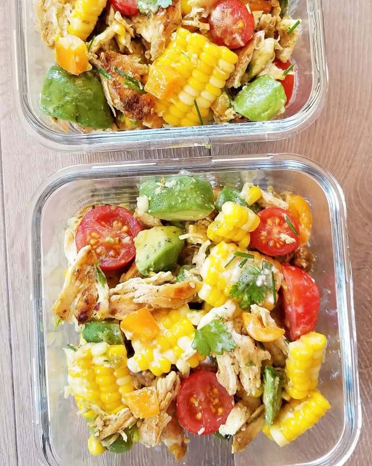 Corn on the Cob Salad Meal Prep Bowls