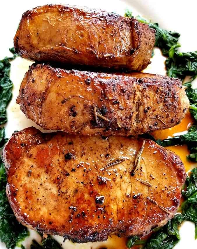 Rosemary Garlic Butter Pork Chops