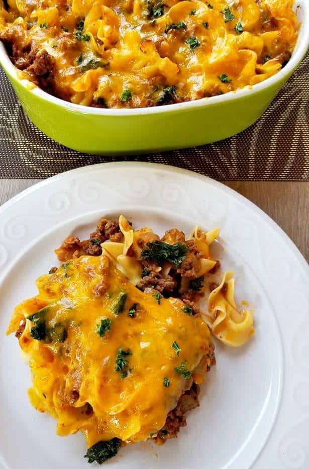 Beef Noodle Casserole with Kale