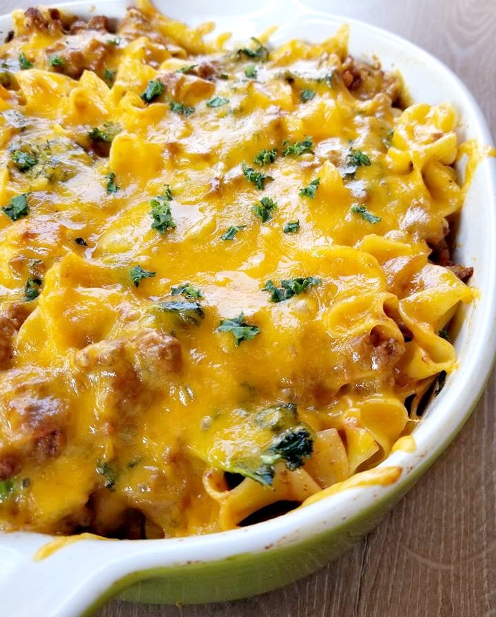 Beef Noodle Casserole with Kale