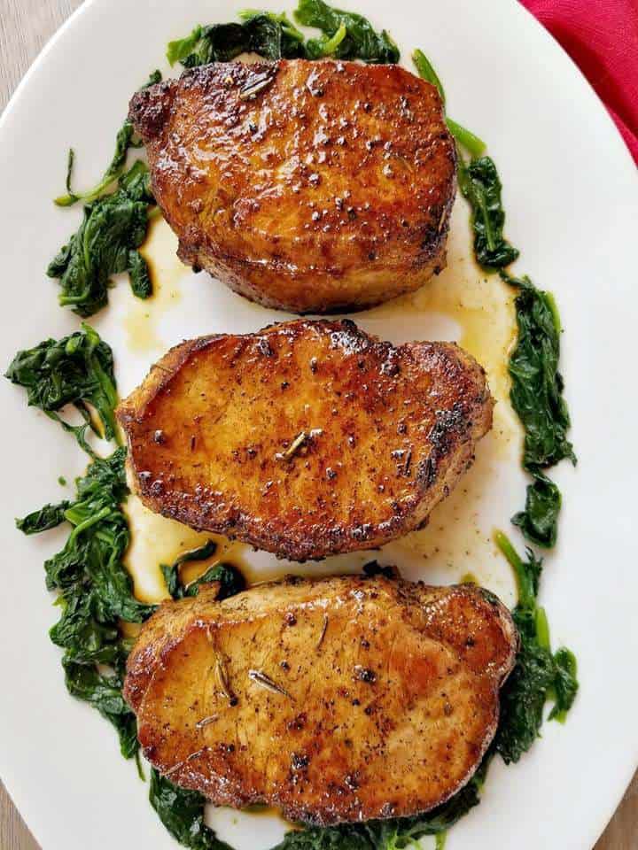 Rosemary Garlic Butter Pork Chops