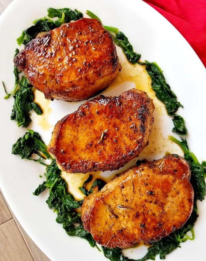 Rosemary Garlic Butter Pork Chops