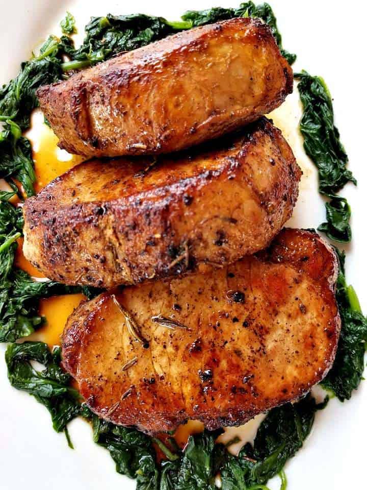 Rosemary Garlic Butter Pork Chops 