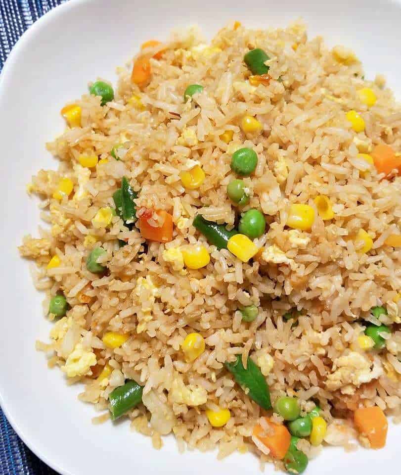  Chinese egg fried rice with vegetables