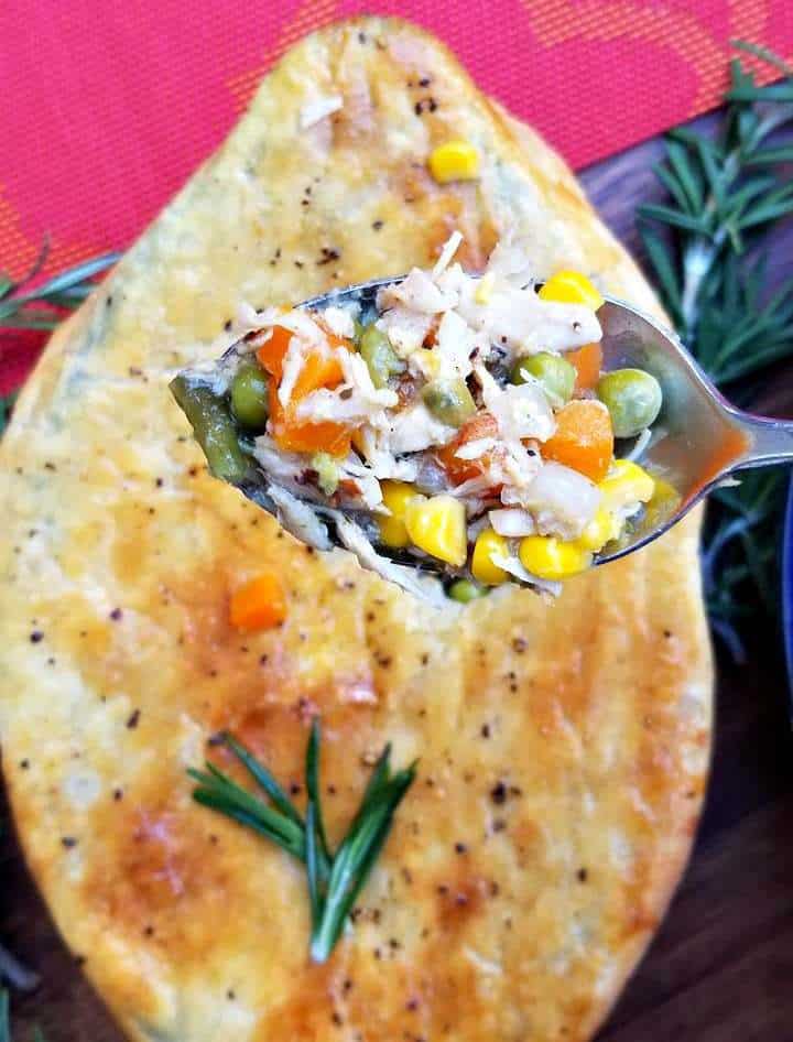 inside a Turkey Pot Pie