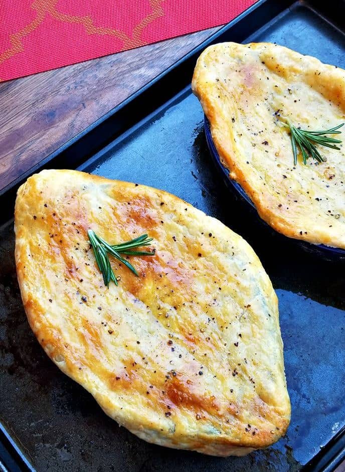 Turkey Pot Pies with Puff Pastry 