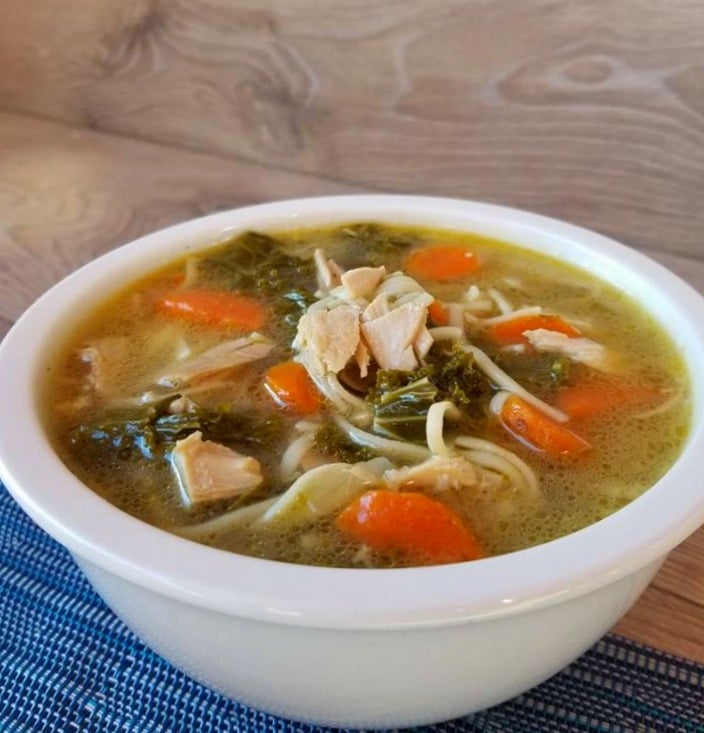 Turkey and Kale Noodle Soup