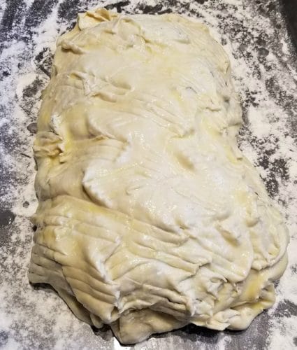 making the puff pastry