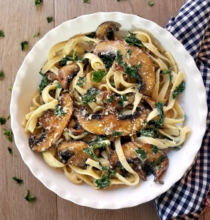 Vegan Portobello Mushroom Fettuccine