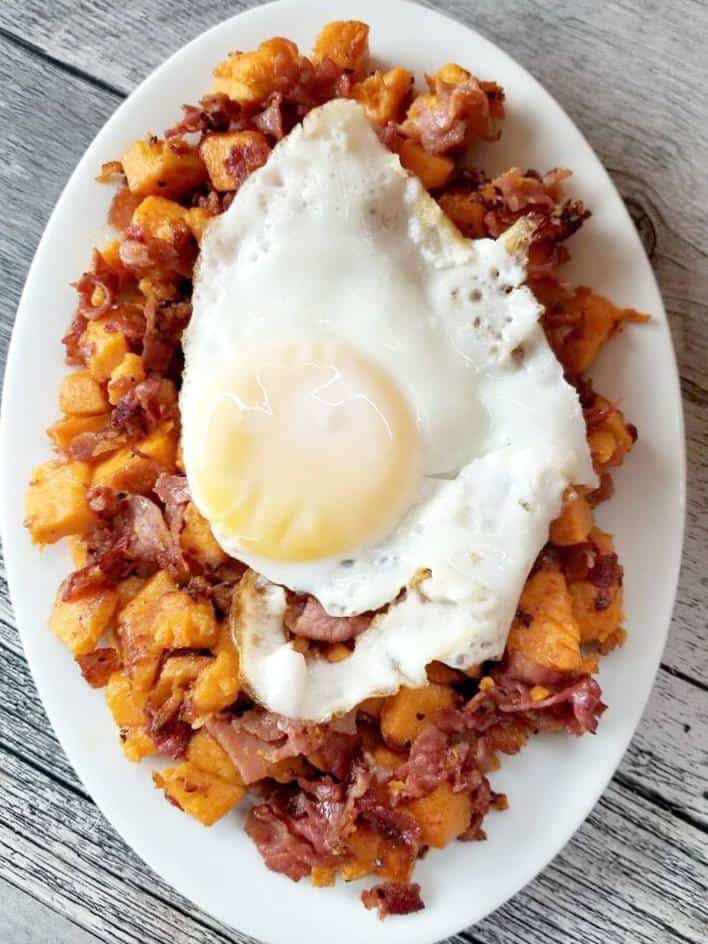 Sweet Potato Hash with Eggs