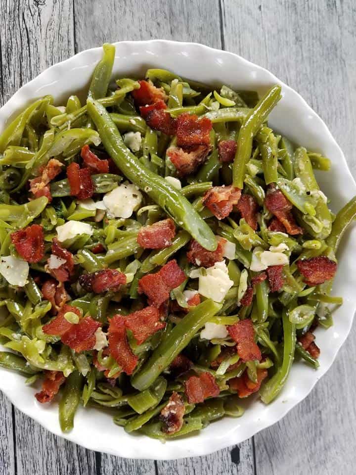 Green Beans with Bacon and Parmesan Cheese