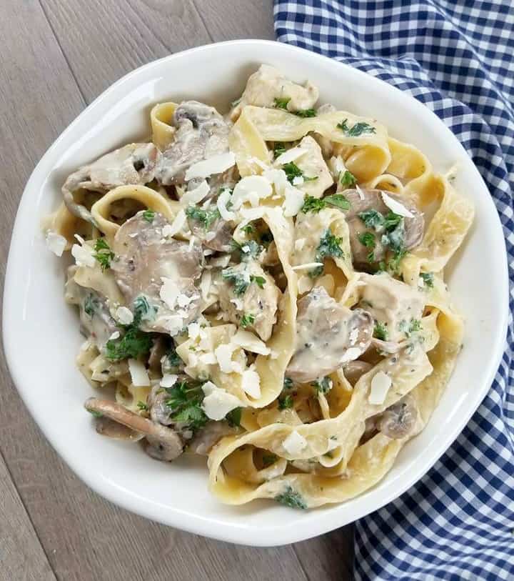 Chicken and Mushroom Pappardelle