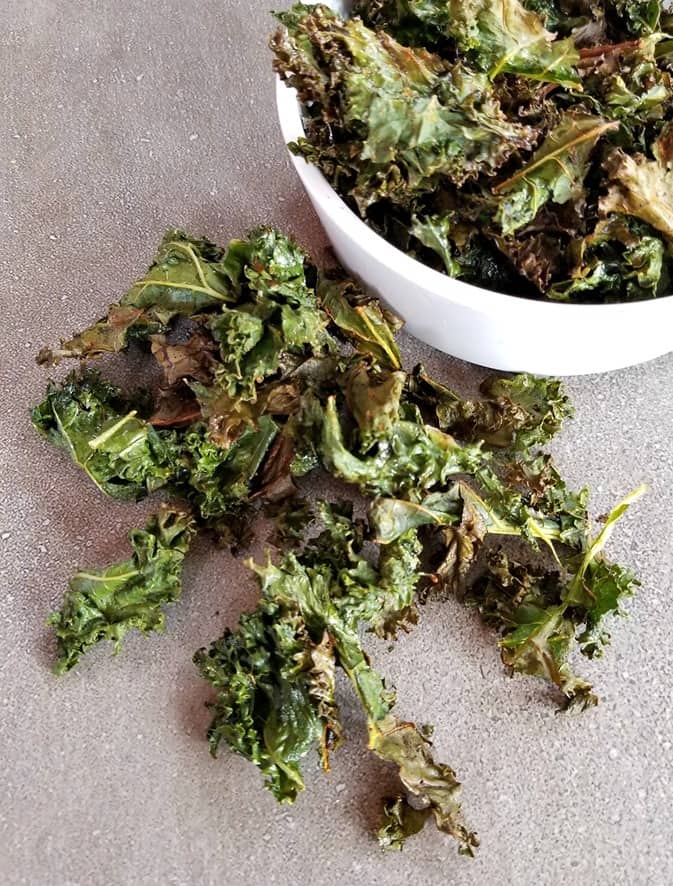 Spicy Air Fryer Kale Chips