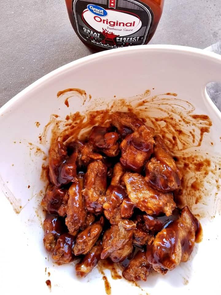 marinating the air fryer chicken wings