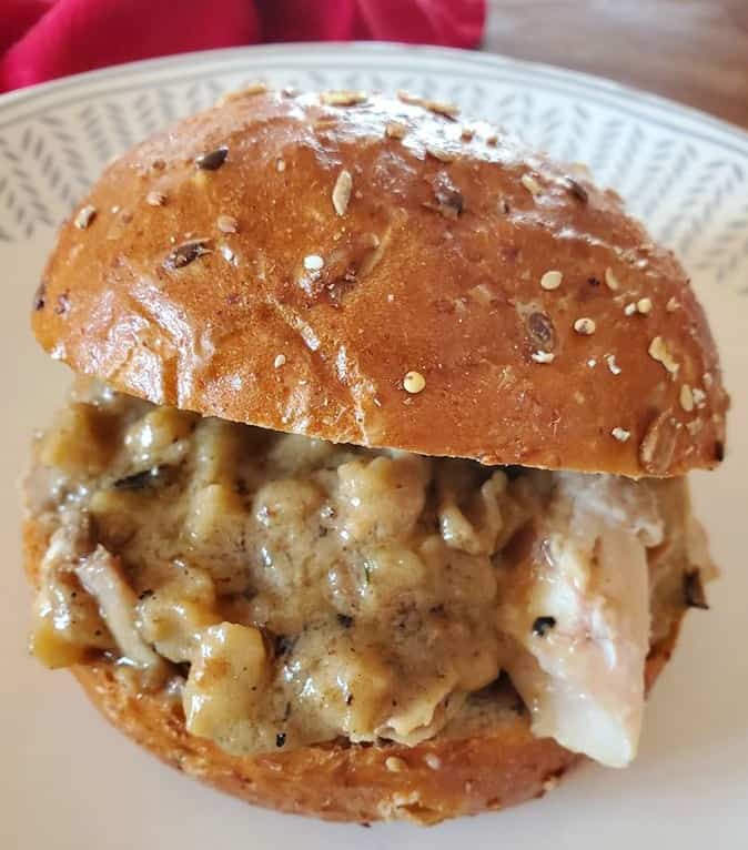 Leftover Turkey Sandwich with Gravy